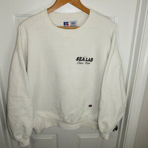 Vintage Russell High Cotton USA Sweatshirt Sealab Scuba Dive Team 80s XL Diving